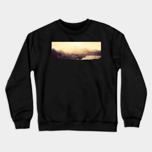 Rio de Janeiro Skyline With Christ the Redeemer in Yellow Afternoon Light Crewneck Sweatshirt